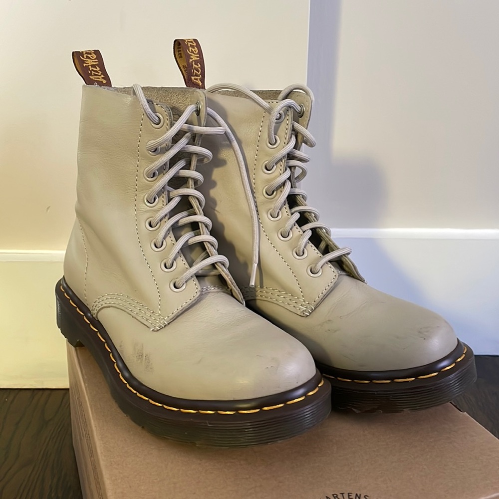 Dr. Marten Tan Lace-Up Boots
